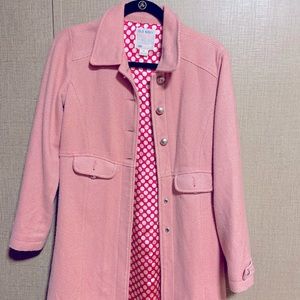 Pink button up coat